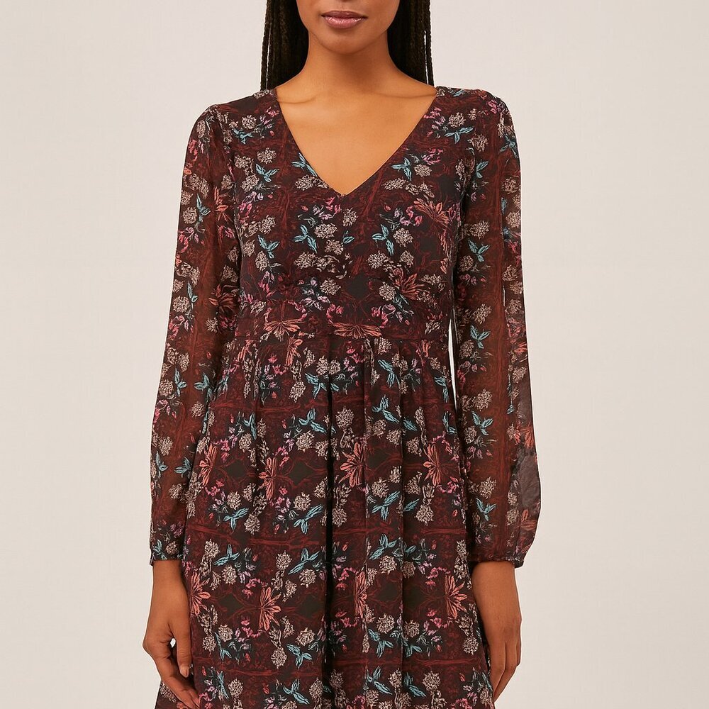 WOMANS TEMPTED FLORAL MINI DRESS CUT OUT BACK SZ M - Picture 5 of 5